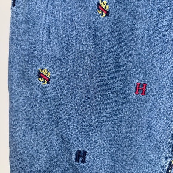 Tommy Hilfiger jeans Slim Boyfriend Jeans Size 10 Embroidered Logo - Picture 11 of 12